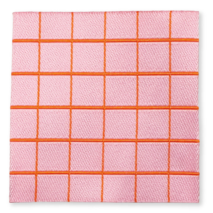 Mix & Match Webpatch "kariert" - Rosa/Orange