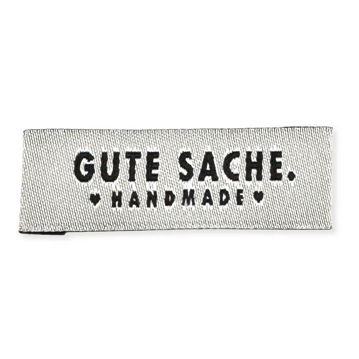 Webpatch zum Aufnähen  „Gute Sache“ - Silber