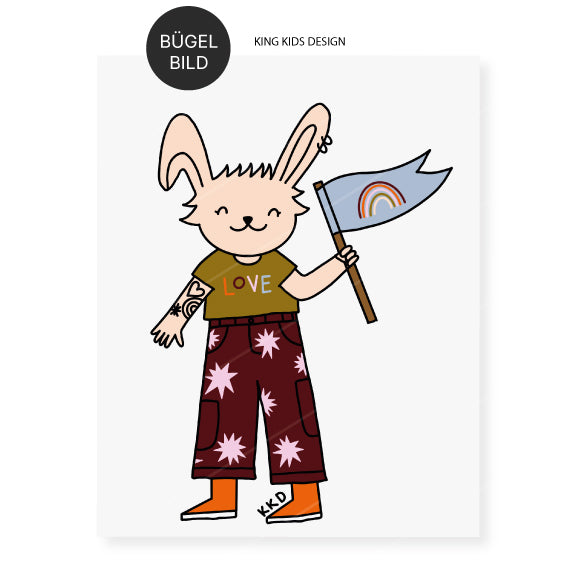 Bügelbild "Empathy Hase"
