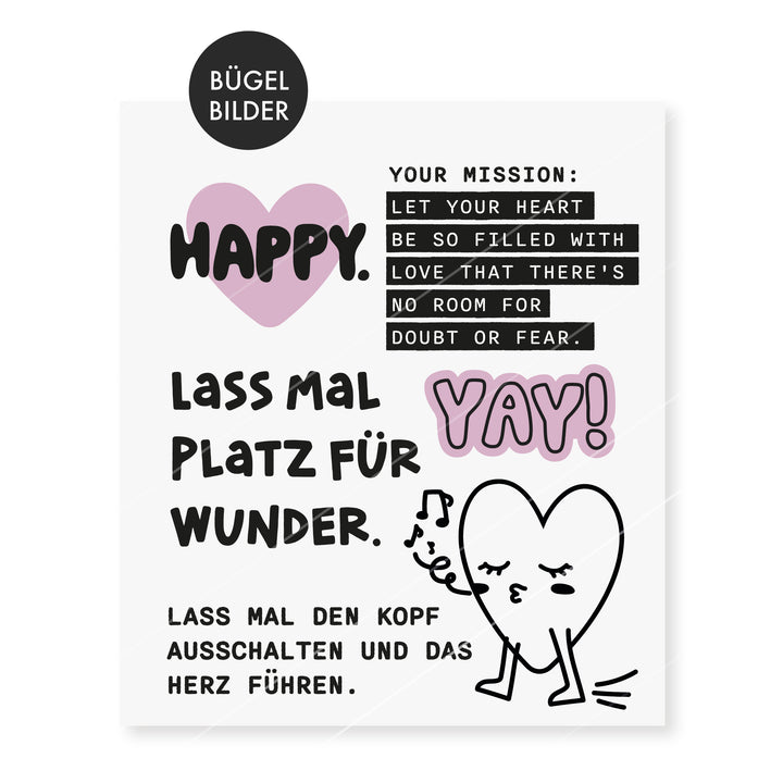Bügelbild DIY MIX "Herzbotschaften"