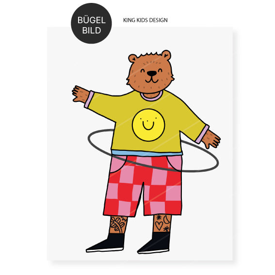 Bügelbild "Hula Bär"