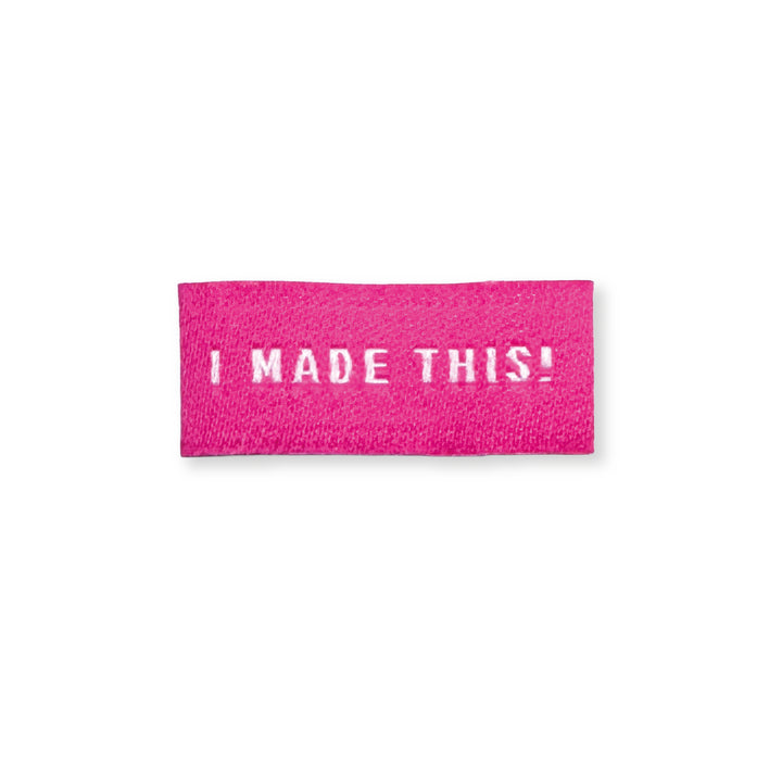 Webpatch "I MADE THIS!" Mini - Pink - 3 Stück