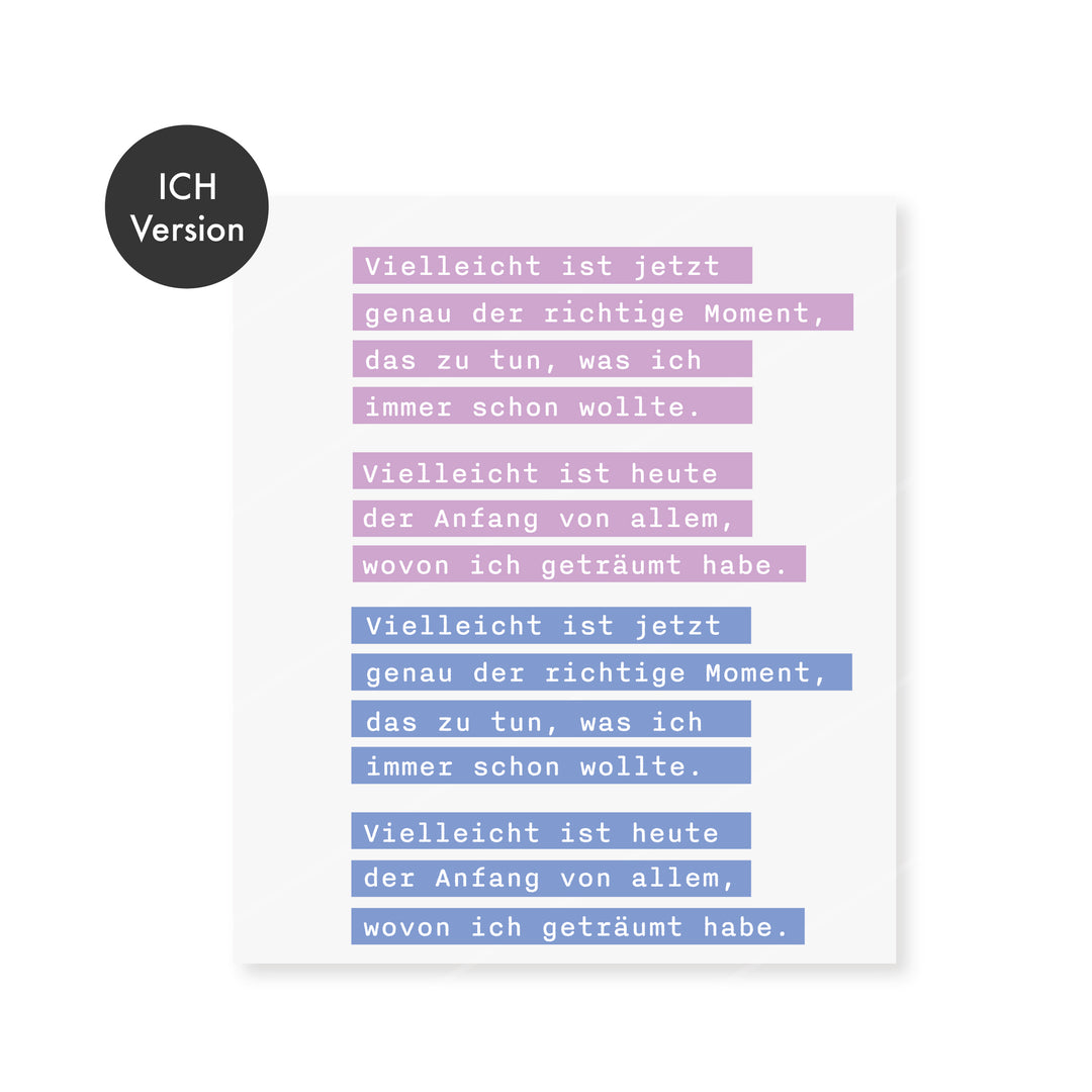 Bügelbild DIY MIX #Vielleicht ICH-Version