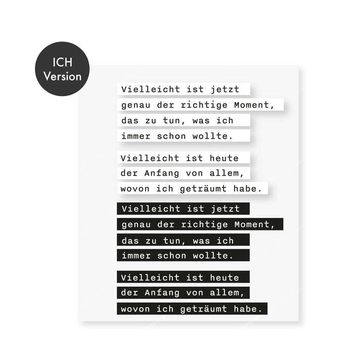 Bügelbild DIY MIX #Vielleicht ICH-Version