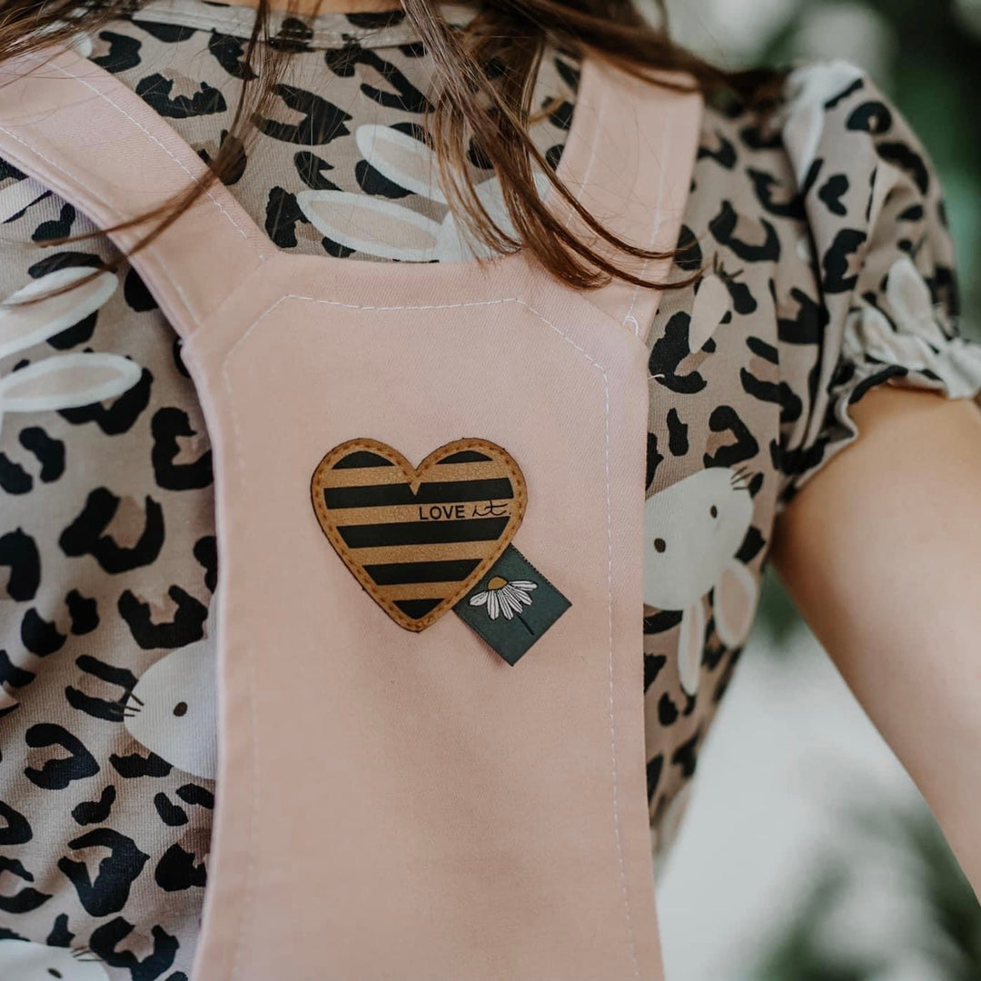 1 Kunstlederlabel "Love it" - Braun