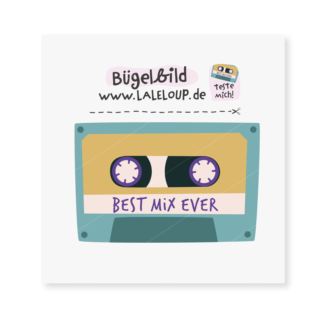 Bügelbild Mixtape - Best Mix ever - Mint