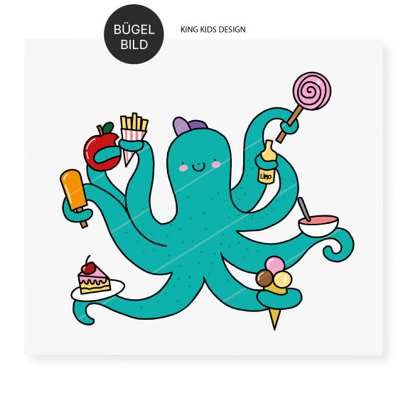 Bügelbild "Snacktopus"