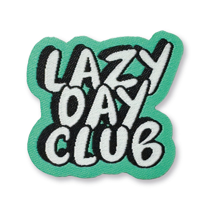 gewebtes Bügelpatch "Lazy Day Club"