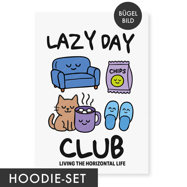 XL Bügelbild "Lazy Day Club"