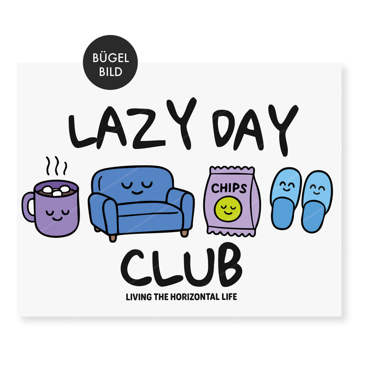 Bügelbild "Lazy Day Club"