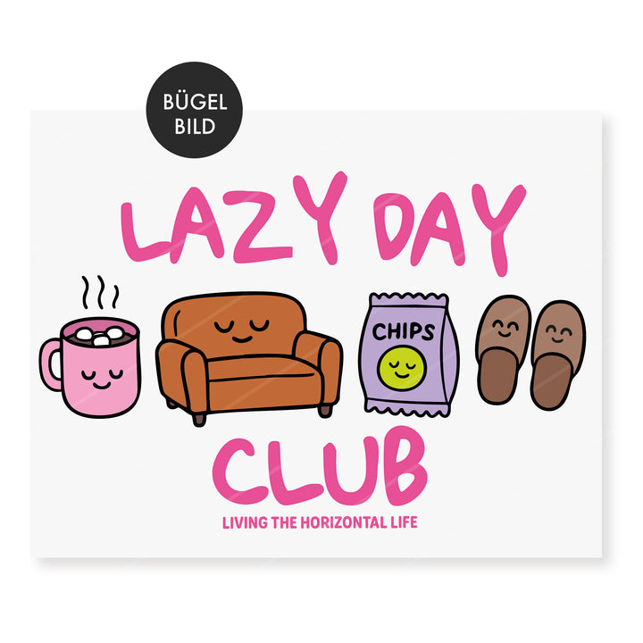 Bügelbild "Lazy Day Club"