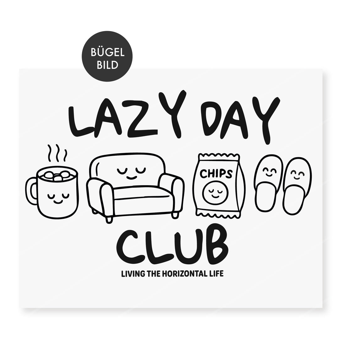 Bügelbild "Lazy Day Club"