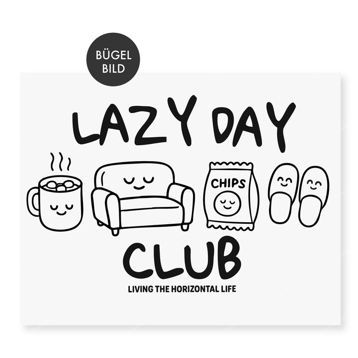 Bügelbild "Lazy Day Club"