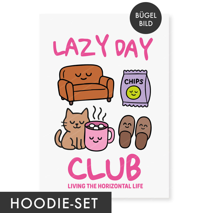 XL Bügelbild "Lazy Day Club"