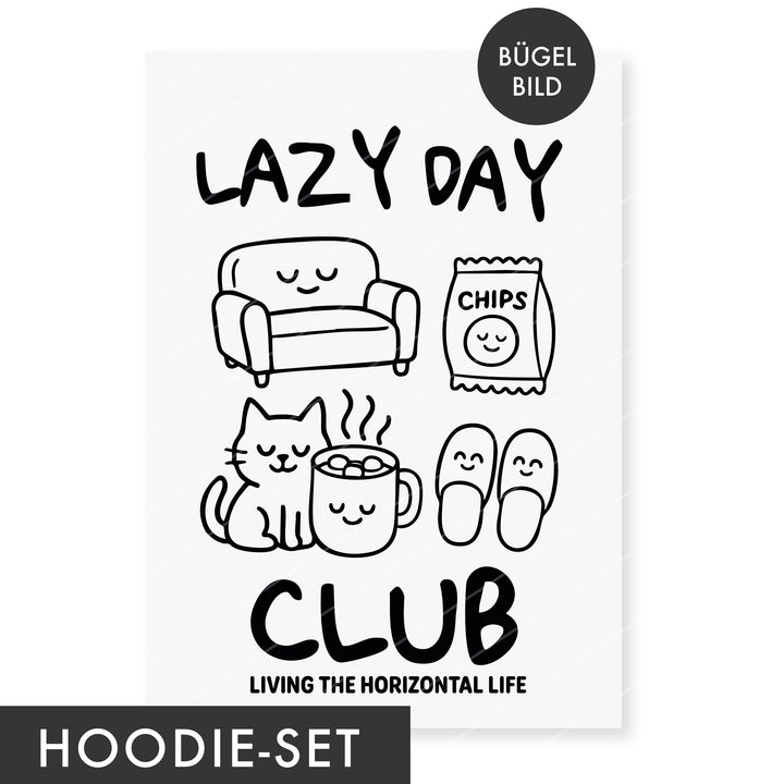 XL Bügelbild "Lazy Day Club"