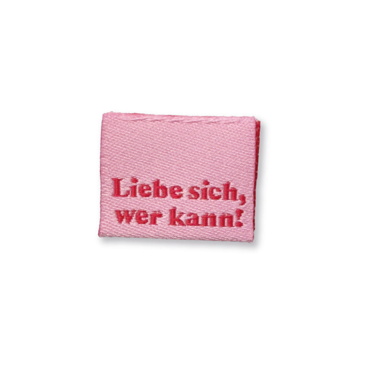 Weblabel "Liebe sich, wer kann" - Rosa -3 Stück