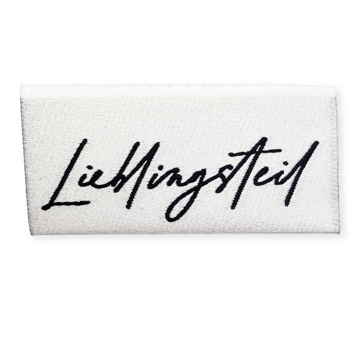 Weblabel "Lieblingsteil"- weiß - 3 Stück