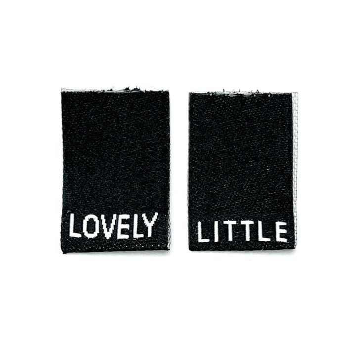 Weblabel „LITTLE LOVELY“ - Schwarz - 4 Stück