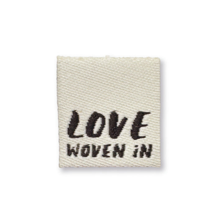 Weblabel "Love woven in" - Beige- 3 Stück