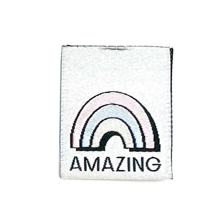 Weblabel „Amazing“ - Weiß - 3 Stück