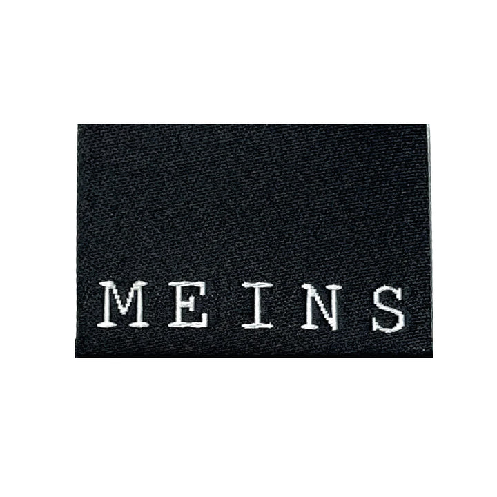 Weblabel „meins“ - Schwarz - 3 Stück