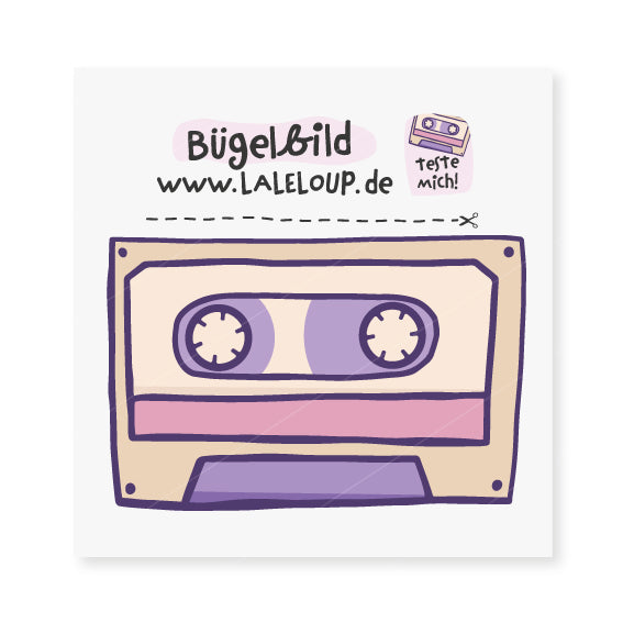 Bügelbild Mixtape - Beige