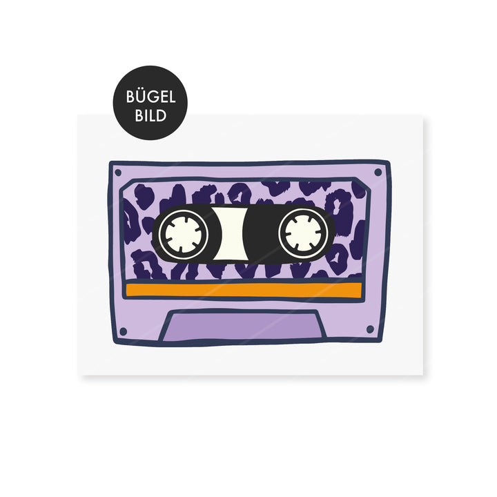 Bügelbild Mixtape - Leo Lila