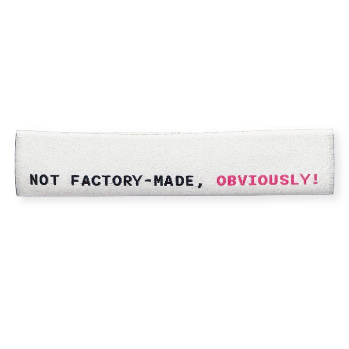 Weblabel "not factory-made"- weiß - 3 Stück