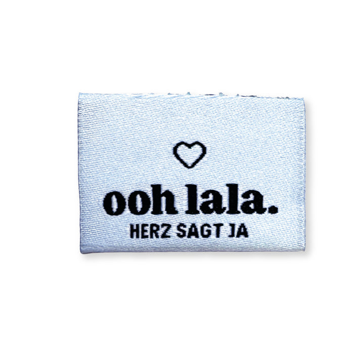 Weblabel "ohlala"- hellblau - 3 Stück