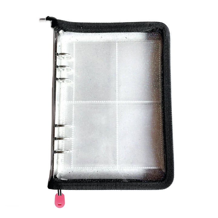A5 Organizer Schwarz/Glitter PVC + 10 Folien