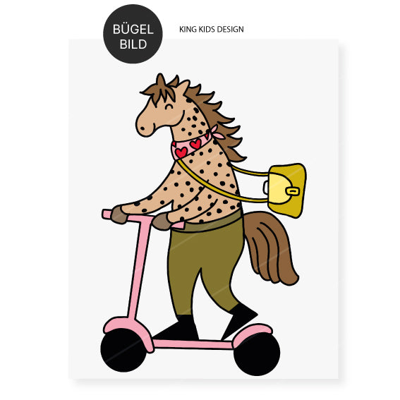 Bügelbild "Roller-Pferd No.1"