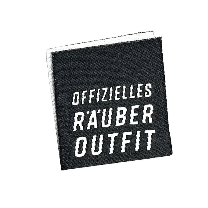 Weblabel "offizielles Räuberoutfit" - Schwarz - 3 Stück