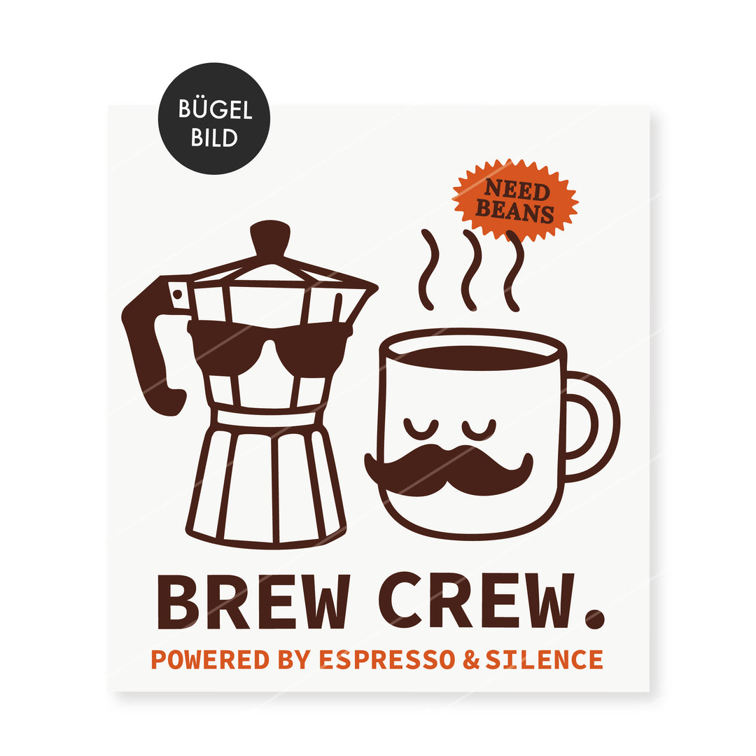 Bügelbild "Brew Crew" Retro Edition | Größe M