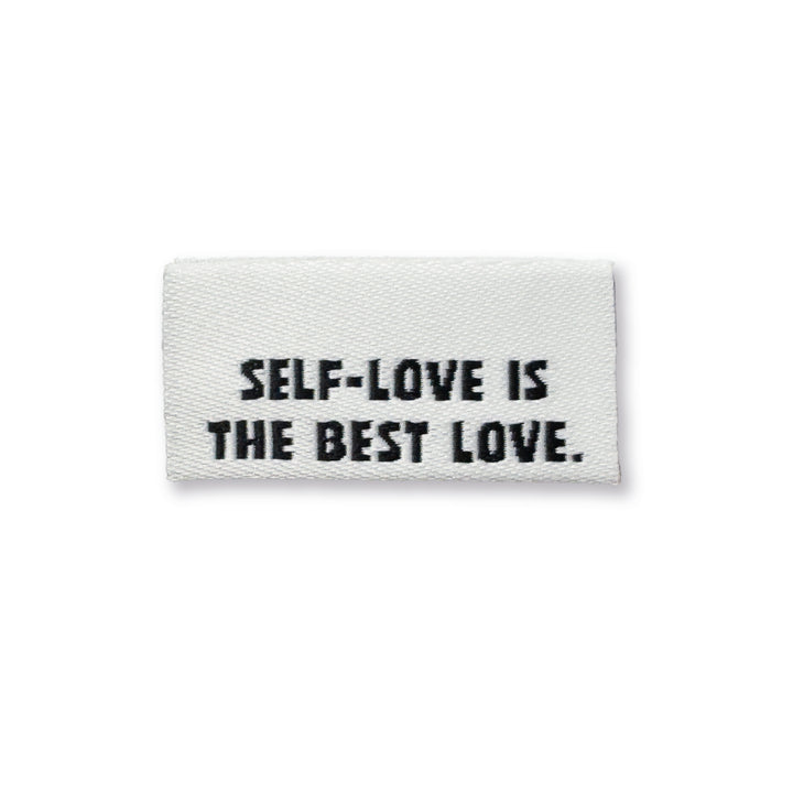 Weblabel "Self-love is the best love"- Weiß - 3 Stück