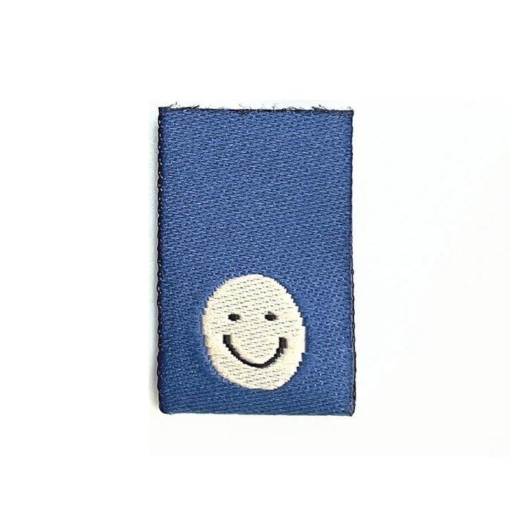 Weblabel "kleiner Smile Ey!" - Blau - 4 Stück