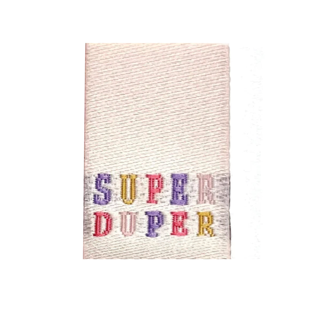 Weblabel „SuperDuper“ Mini- Bunt - 4 Stück