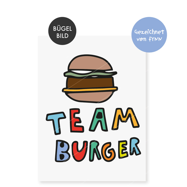 Bügelbild "Team Burger"