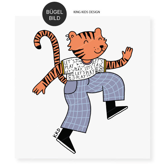 Bügelbild "Lets Play Tiger"