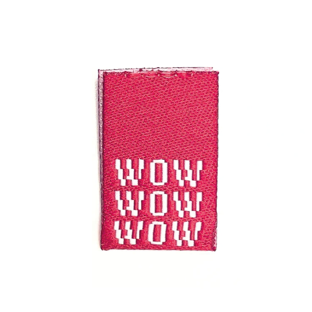 4 Weblabel "wow wow wow" - Rot