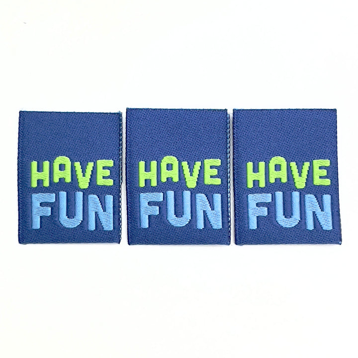 3 Weblabel "Have Fun" - Blau