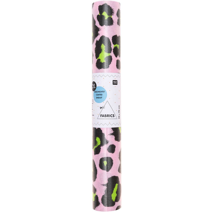 LEO rosa beschichtete PVC Baumwolle - 25 x 70 cm
