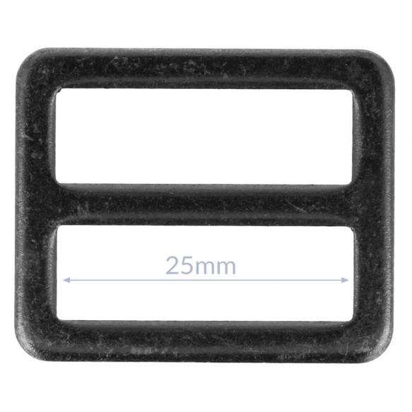 Leiterschnalle Metall Schwarz (für 25mm Bänder)