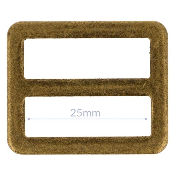 Leiterschnalle Metall Bronze (für 25mm Bänder)