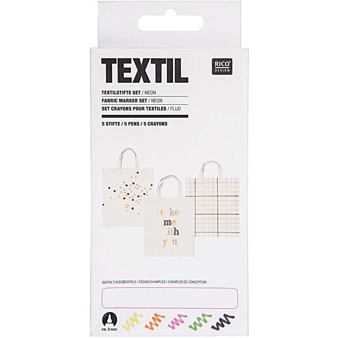 Textilstife Set - Neon