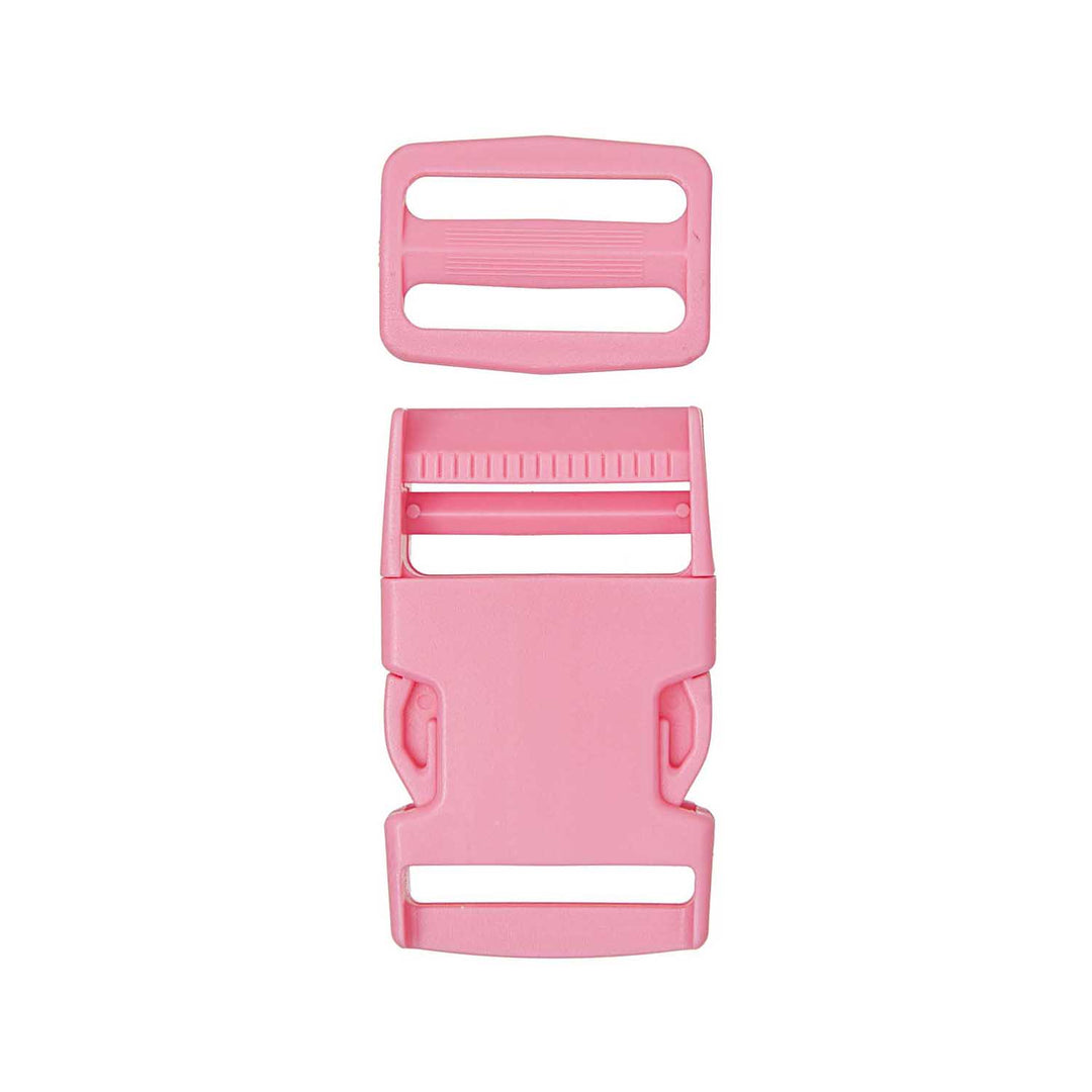 1 Steckschnalle Kunststoff  Pink 25mm