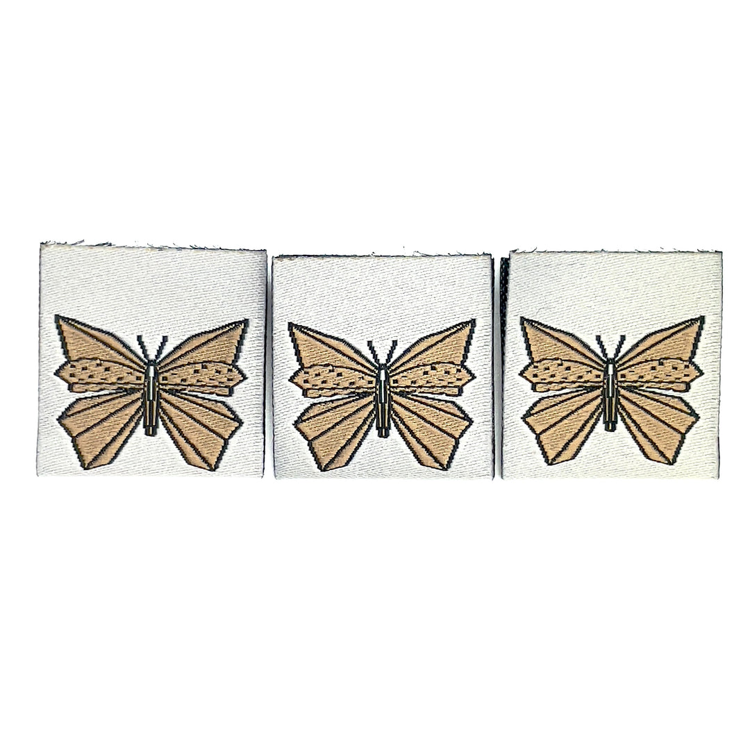 3 Weblabel Schmetterling - Grau