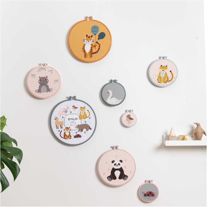 Stickring Kunststoff 17,8 cm - Puderrosa