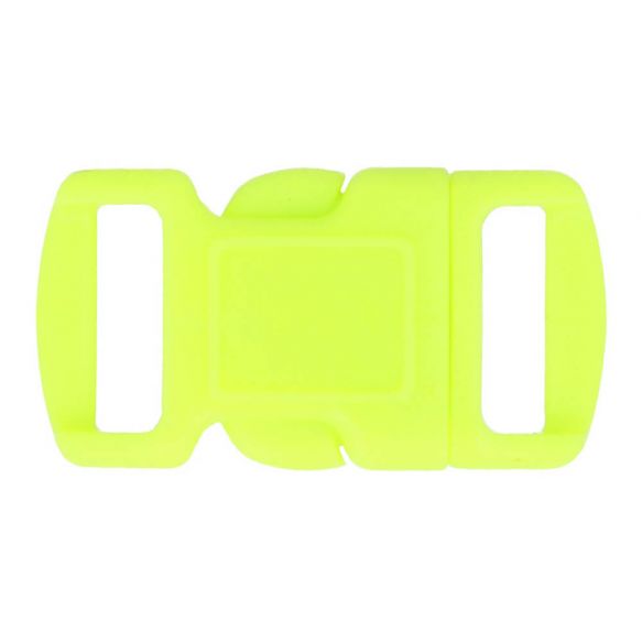 1 Mini Steckschnalle Kunststoff 10 mm- Neongelb