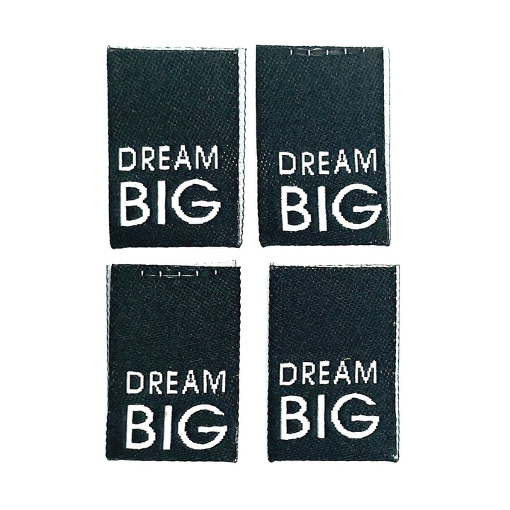 4 Weblabel "Dream Big" - Schwarz