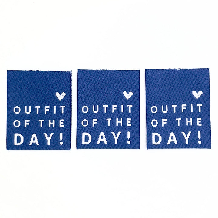 Weblabel „Outfit of the Day “ - Blau - 3 Stück